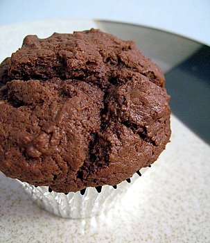 chocolate muffin, top