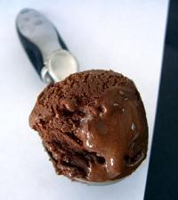 chocolate gelato scoop