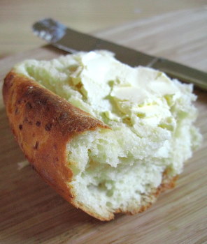 potato bread with butter