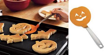 Halloween pancakes and spatula
