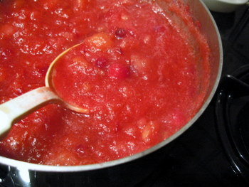 homemade cranberry apple sauce