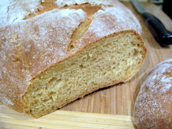 curried bread, sliced