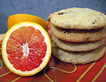 pecan cookies and blood oranges