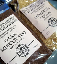 demerara and muscovado sugar