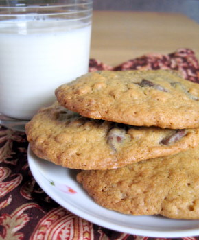 Giant Chocolate Chip Cookiesâ€¦ with milk