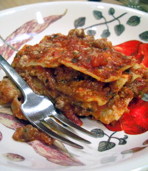 lasagna, ready to eat
