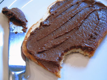 Chocolate Almond Spread on toast