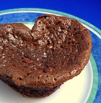 heart-shaped flourless chocolate cake