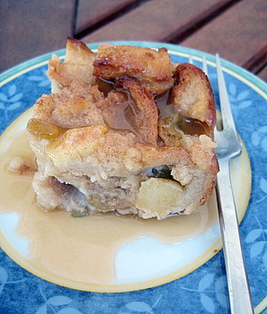 Apple Bourbon Bread Pudding