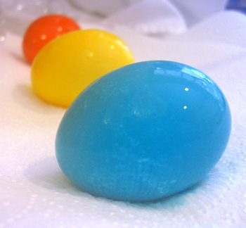 colorful dyed eggs