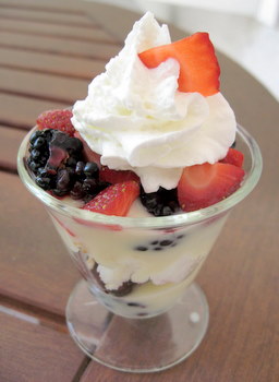 Berry Trifles with Vanilla Custard Sauce