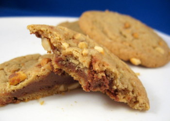 Chocolate-Filled Double Delight Peanut Butter Cookies