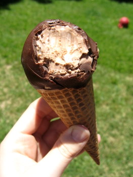 Homemade Ice Cream Drumstick!