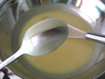 Coating the back of a spoon