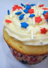 Red, White and Blue Cupcake