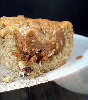 Peanut Butter Crumble Cake, closeup