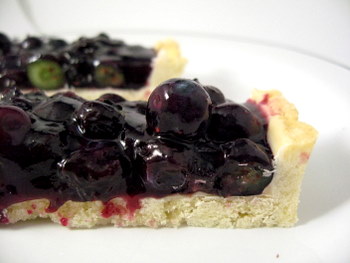 Blueberry Tart, sliced