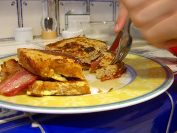French Toast and Bacon Sandwich