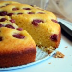Olive Oil, Grape and Polenta Cake