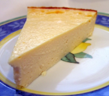 Baked Vegan Lemon Cheesecake slice