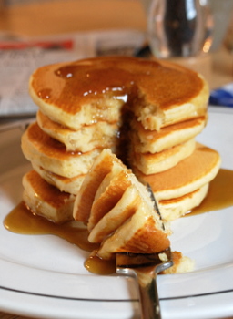 Brown Sugar Pancakes with Brown Sugar Maple Syrup