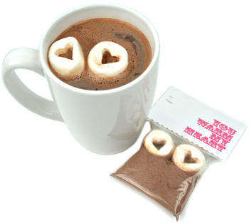Hot Cocoa with Heart Shaped Marshmallows