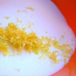 Homemade lemon sugar, in progress