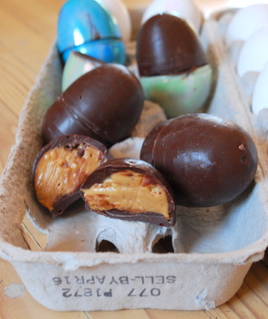 Homemade Peanut Butter-Filled Chocolate Easter Eggs