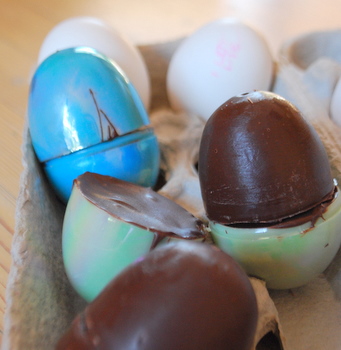 Peanut Butter-Filled Chocolate Easter Eggs