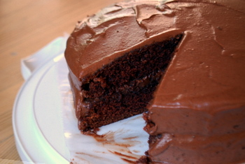 Applesauce Chocolate Layer Cake, the whole cake