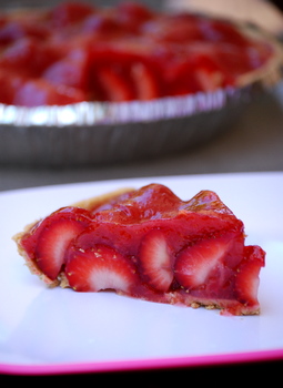Fresh Strawberry Pie Slice
