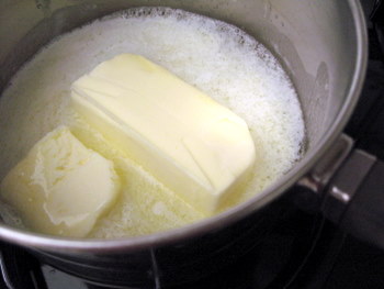 Butter melting
