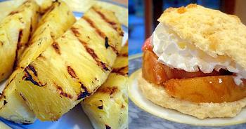Grilled fruits, pineapple and peaches