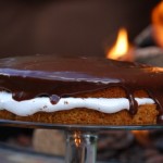 S'mores Cake, closeup