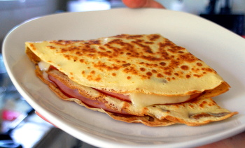 French Ham, Cheese and Egg Crepes