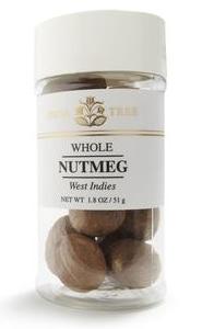 Whole nutmeg in jar