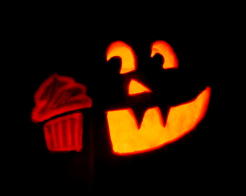 "I vant a cupcake" Halloween Pumpkin