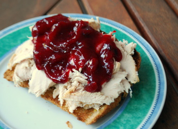 Leftover Turkey Sandwiches with Homemade Cranberry Barbecue Sauce