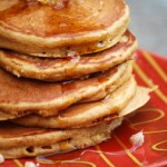 Gingerbread Pancakes with Candied Ginger