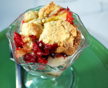 Pear and Cranberry Cobbler