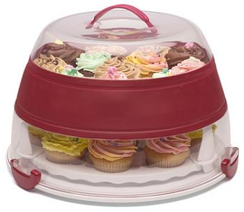 Collapsible Cupcake & Cake Carrier, open
