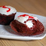 Cream-Filled Red Velvet Cupcakes
