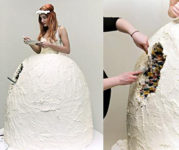 Wedding Dress Wedding Cake