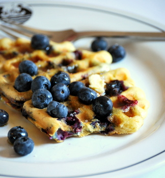 Fresh Blueberry Waffles
