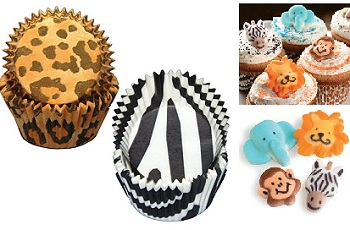 Safari Cupcake Wrappers - Baking Bites