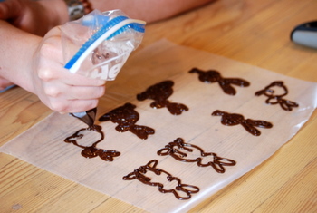 Making Decorative Chocolate Bunnies