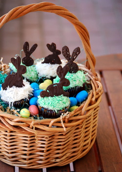 Chocolate Coconut Easter Cupcakes