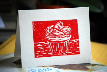 Handmade, limited edition cupcake card!