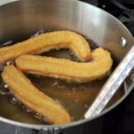 Churros frying