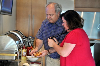 Erika and Her Husband doing some food photography